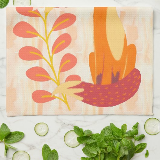 Herbstwälder Geschirrtuch (Gefaltet)