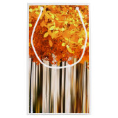 Herbstwälder Herbstwälder Herbstwald Orange grau Kleine Geschenktüte (Rückseite)