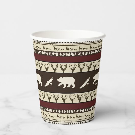 Herbstwälder Pappbecher (Rückseite)