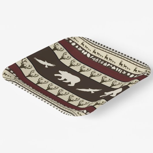 Herbstwälder Pappteller (Gewinkelt)