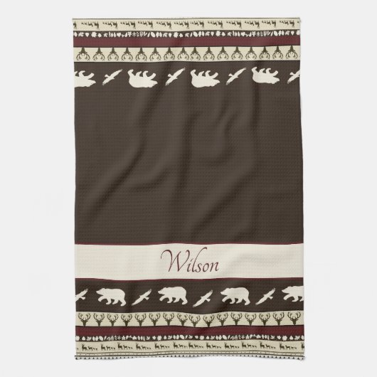 Herbstwälder personalisiert geschirrtuch (Vertikal)