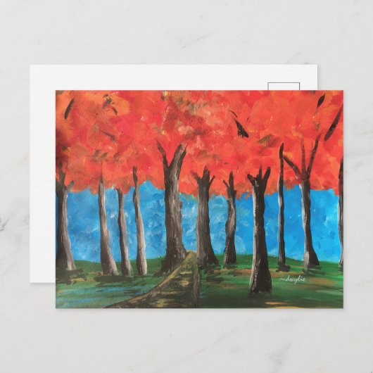 Herbstwälder Postkarte (Vorne/Hinten)