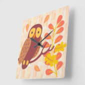 Herbstwälder Quadratische Wanduhr (Winkel)