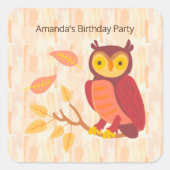 Herbstwälder Quadratischer Aufkleber (Vorderseite)