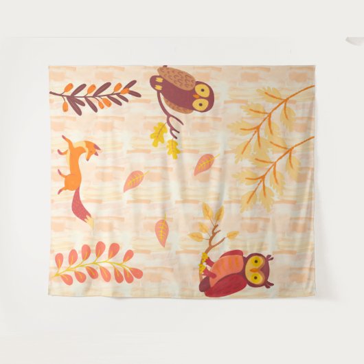 Herbstwälder Wandteppich (Vorderseite (Horizontal))