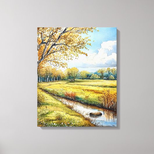 Herbstwaldfarbe Leinwanddruck (Vorderseite)