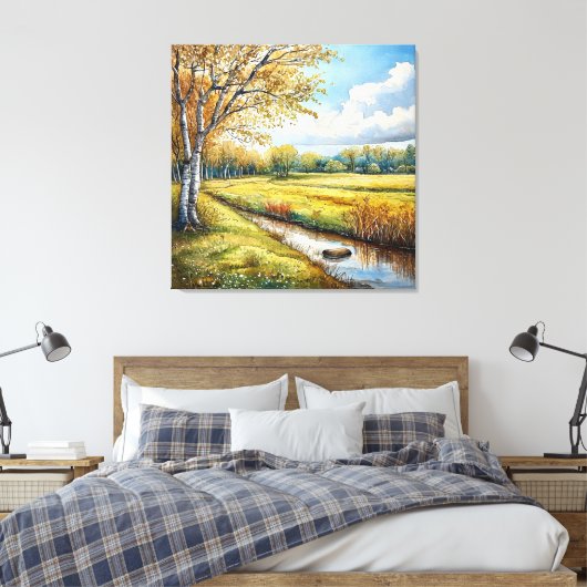 Herbstwaldfarbe Leinwanddruck (Insitu (Schlafzimmer))