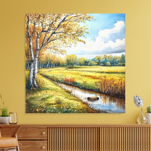 Herbstwaldfarbe Leinwanddruck (Insitu (Wohnzimmer))