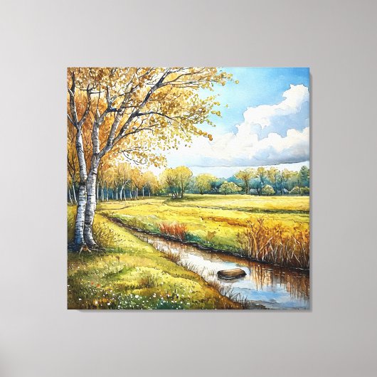 Herbstwaldfarbe Leinwanddruck (Vorderseite)