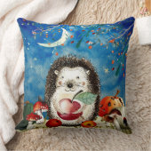 Herbstwaldfreunde Igel Wald Zeichnend Kissen (Decke)