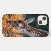 Herbstwaldhirsch iPhone hülle (Rückseite (Horizontal))