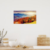 Herbstwaldlandschaft Poster (Küche)