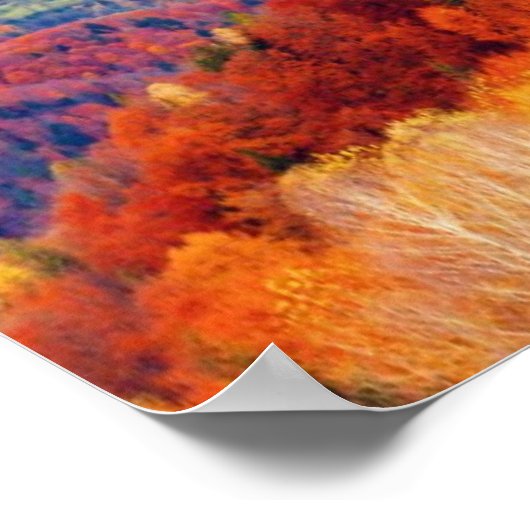 Herbstwaldlandschaft Poster (Ecke)