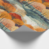 Herbstwaldmuster Geschenkpapier (Ecke)