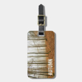 Herbstwaldnebel und Nebelfallsaison Gepäckanhänger (Vorderseite vertikal)