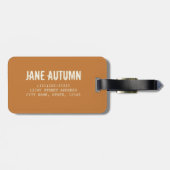 Herbstwaldnebel und Nebelfallsaison Gepäckanhänger (Rückseite horizontal)