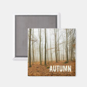 Herbstwaldnebel und Nebelfallsaison Magnet (Vorderseite/Rückseite)