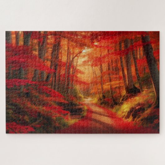 Herbstwaldpfad - atemberaubende Landschaftliche La Puzzle (Horizontal)
