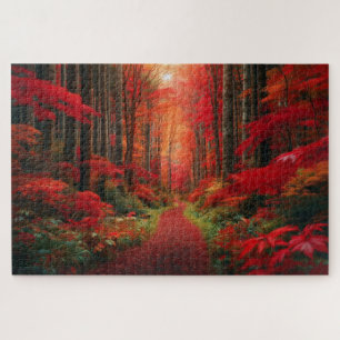 Herbstwaldpfad - atemberaubende Landschaftliche La Puzzle