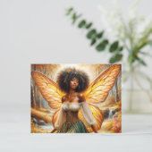 Herbstwaldsaison mit dunkler Hautpflasterkarte Postkarte (Stehend Vorderseite)