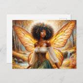 Herbstwaldsaison mit dunkler Hautpflasterkarte Postkarte (Vorne/Hinten)