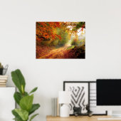 Herbstwaldstrecke Poster (Heimbüro)