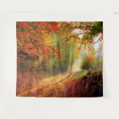 Herbstwaldstrecke Wandteppich (Vorderseite (Horizontal))