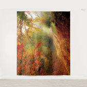 Herbstwaldstrecke Wandteppich (Vorderseite)