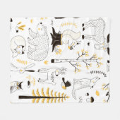 Herbstwaldstruktur Fleecedecke (Vorderseite (Horizontal))