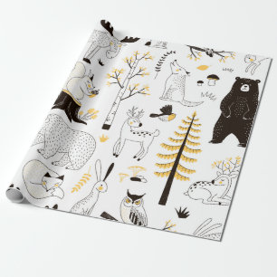 Herbstwaldstruktur Geschenkpapier