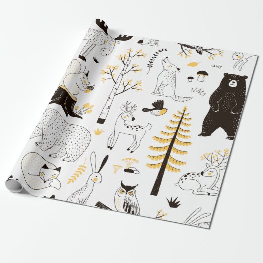 Herbstwaldstruktur Geschenkpapier (Ungerollt)