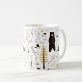 Herbstwaldstruktur Kaffeetasse (VorderseiteRechts)