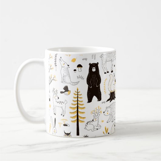 Herbstwaldstruktur Kaffeetasse (Links)