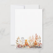 Herbstwaldszene Brautparty Dankeskarte (Rückseite)