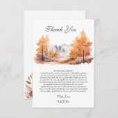 Herbstwaldszene Brautparty Dankeskarte (Vorne/Hinten)