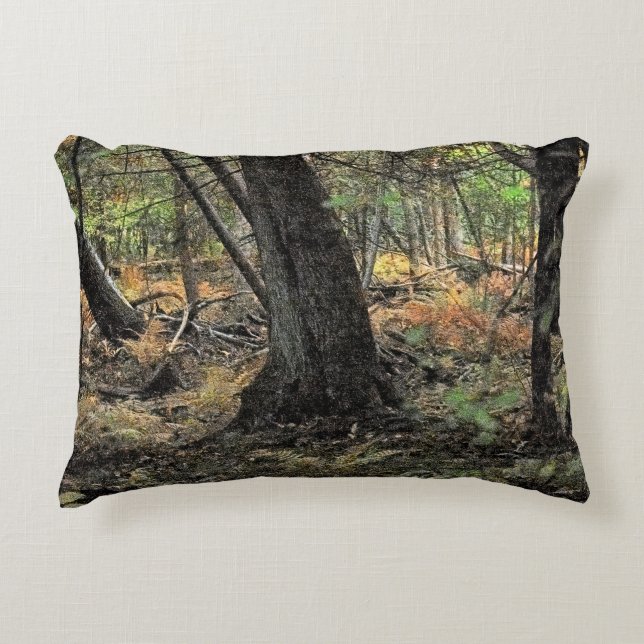 Herbstwaldszene Dekokissen (Vorderseite)
