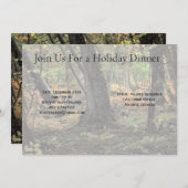 Herbstwaldszene Einladung (Vorne/Hinten)