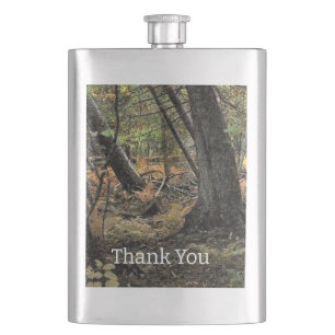 Herbstwaldszene Flachmann