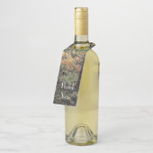 Herbstwaldszene Flaschenanhänger (Angewinkelt)