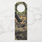 Herbstwaldszene Flaschenanhänger (Rückseite)