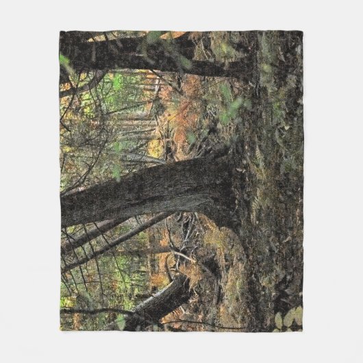 Herbstwaldszene Fleecedecke (Vorderseite)