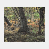 Herbstwaldszene Fleecedecke (Vorderseite (Horizontal))