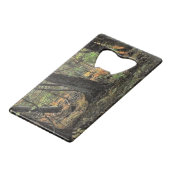 Herbstwaldszene Geldbeutel Flaschenöffner (Vorderseite Schrägansicht)