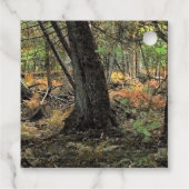 Herbstwaldszene Geschenkanhänger (Rückseite)