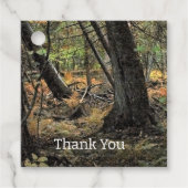 Herbstwaldszene Geschenkanhänger (Vorderseite)