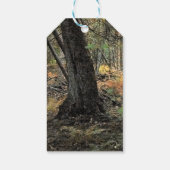 Herbstwaldszene Geschenkanhänger (Rückseite)