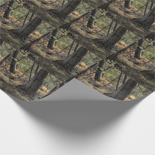 Herbstwaldszene Geschenkpapier (Ecke)