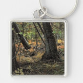 Herbstwaldszene Schlüsselanhänger (Vorne)