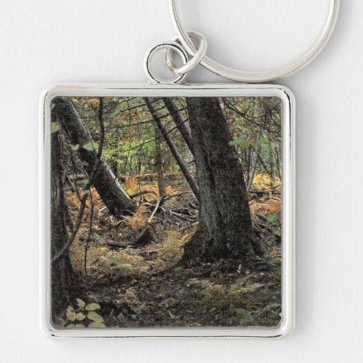 Herbstwaldszene Schlüsselanhänger (Vorne)