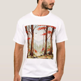 Herbstwaldszene T-Shirt
